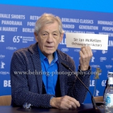 Sir Ian McKellen (Schauspieler/Actor), attends the "Mr. Holmes" - Press Conference during 65th Berlinale International Film Festival at the Grand Hyatt Hotel on February 08, 2015 in Berlin, Germany, (Photo: Christian Behring, www.christian-behring.com)