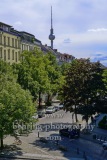 Blick vom Park auf den einstigen Wasserspeicher beim Wasserturm Prenzlauer Berg Richtung Fernsehturm, "PRENZLAUER BERG", Berlin, 30.05.2020