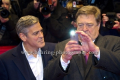 George Clooney (Regisseur/ Director, Drehbuchautor/ Screenwriter, Produzent/ Producer, Schauspieler/ Actor), John Goodman (Schauspieler/ Actor), attends the THE MONUMENTS MEN -premiere during 64th Berlinale International Film Festival at Berlinale Palast on February 08, 2013 in Berlin, Germany (Photo: Christian Behring, www.christian-behring.com)