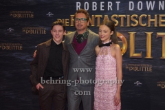 Harry Collet, Robert Downey Jr., Carmel Laniado, "Die fantastische Reise des Dr. Dolittle", Red Carpet Photocall, Zoo Palast, Berlin, 19.01.2020,