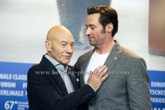 Patrick Stewart (Schauspieler/ Actor), Hugh Jackman (Schauspieler/ Actor), attends the "LOGAN"- Photo call and Press Conference during 657th Berlinale International Film Festival at GRAND HYATT on February 17, 2017 in Berlin, Germany (Photo: Christian Behring, www.behring-photography.com)
