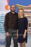 "OLYMPIA 2018", Photo call zm Olympia-Programm von ARD und ZDF, ZDF-Team mit Marco Buechel, Katja Streso, Radisson Blu Hotel, Berlin, 12.12.2017,