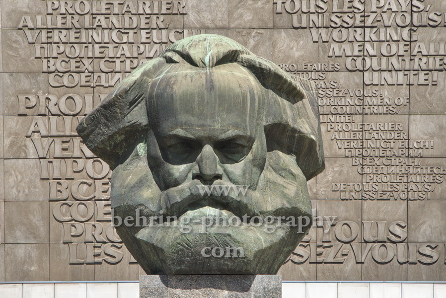 Karl-Marx-Monument im Stadtzentrum von Chemnitz, 09.05.2019